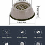 Washer Dryer Anti Vibration Pads with Suction Cup (4 pcs)